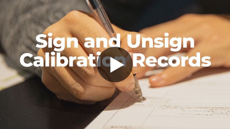 Sign and Unsign Calibration Records